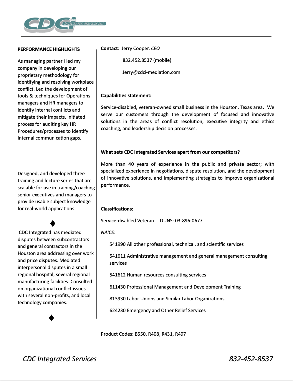 Capability Statement